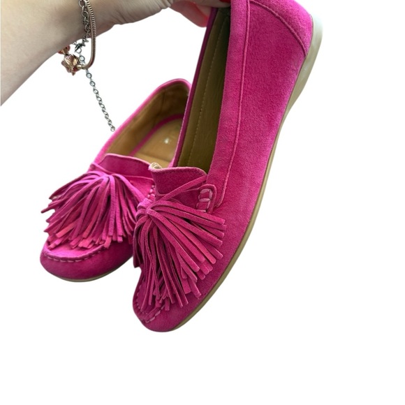 FLAG LTD Pink Fringe Loafers SIZE 7.5 - Picture 6 of 14